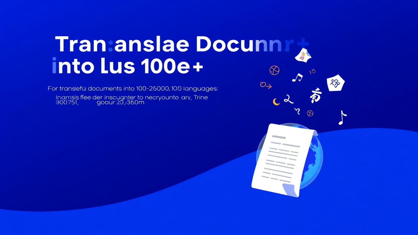 Document with multilingual scripts — NovaDocs AI translator illustration
