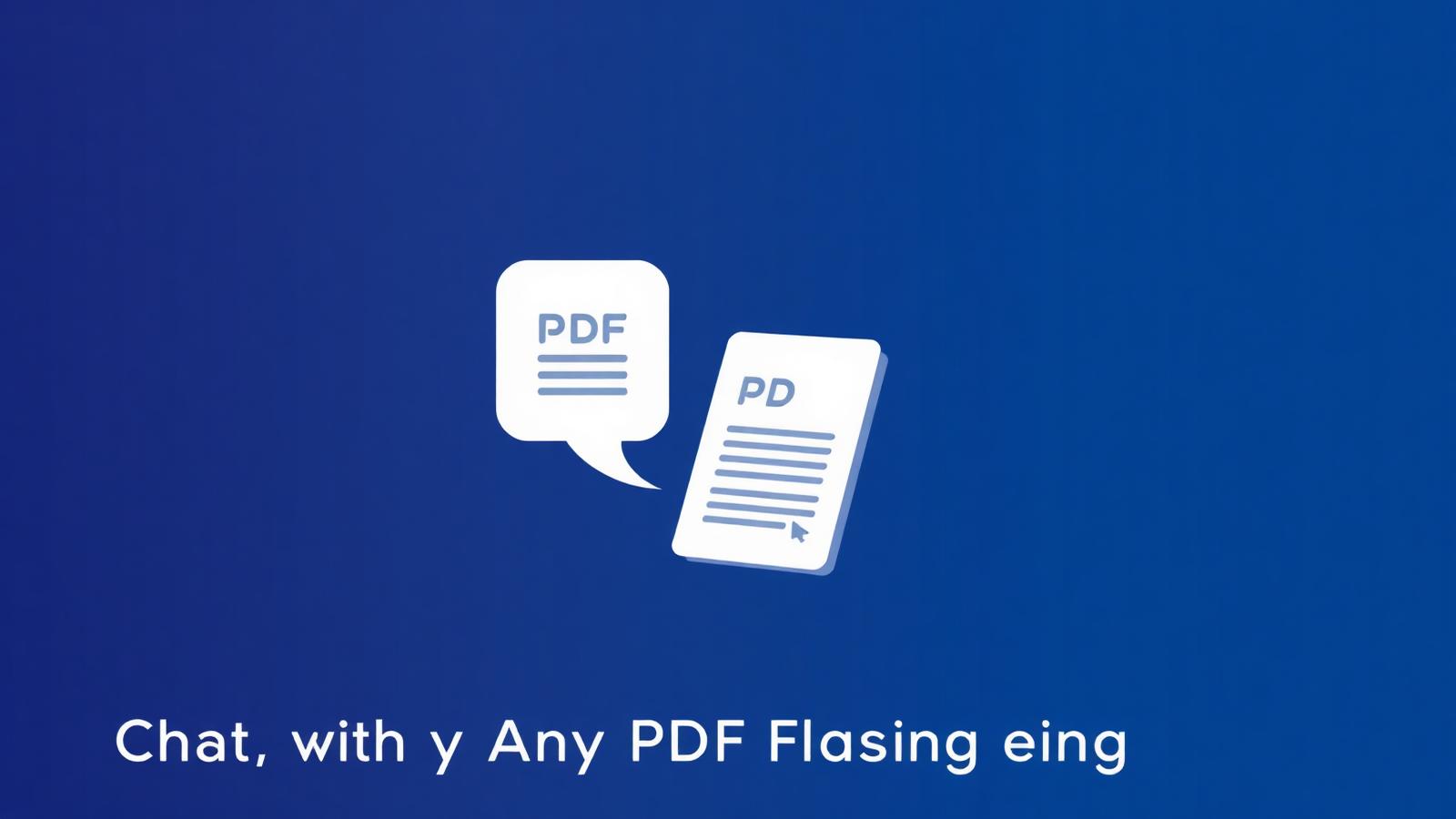 PDF with chat bubble — chat with PDF AI illustration